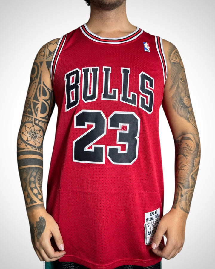 Canotta NBA Chicago Bulls #23 Michael Jordan Vintage 97-98 Hardwood Classics