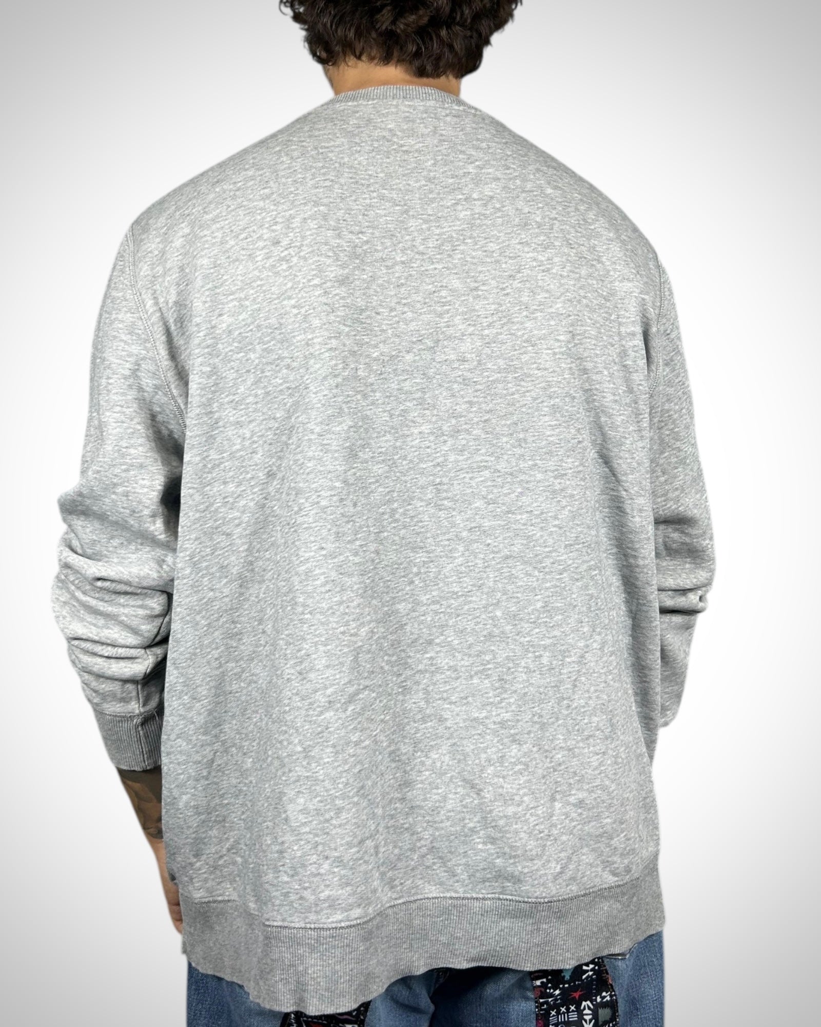 Felpa Vintage Nike Grigia con Swoosh Ricamato