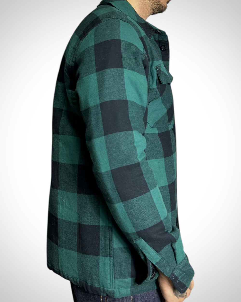 Vintage Check Padded Jacket Green Black PIUMINO INTERNO