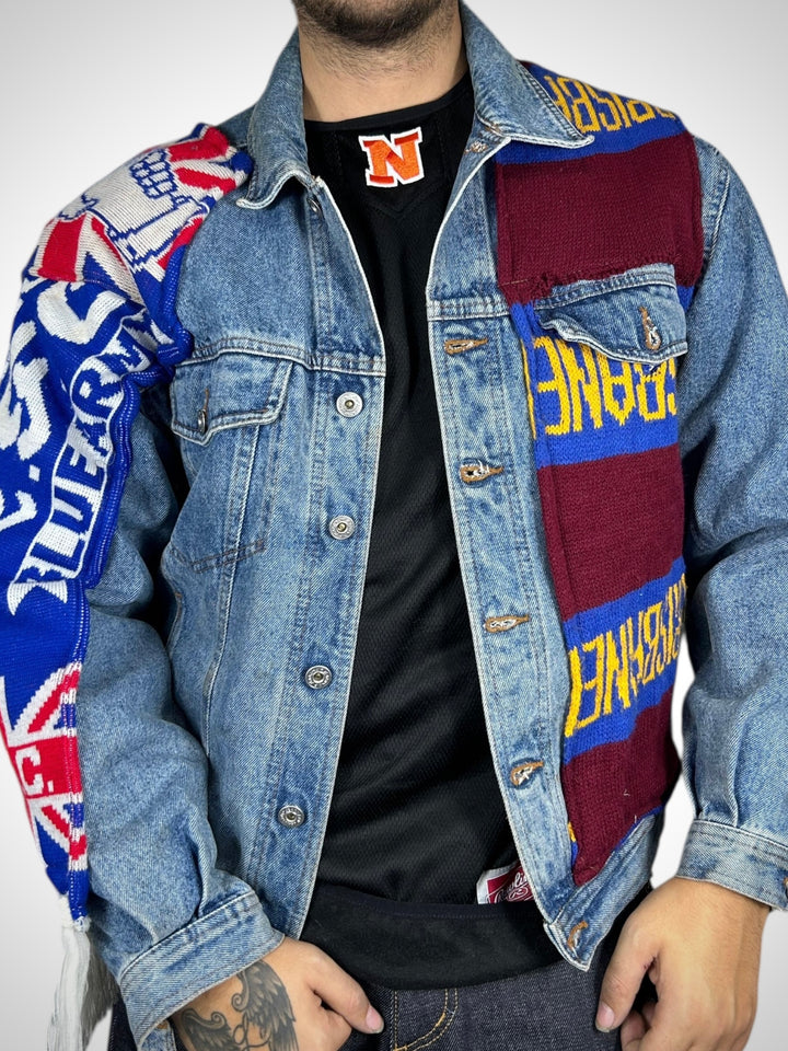 Vintage Denim Jacket Reworked “Union Clash”