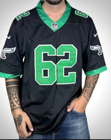 Maglia NFL Nike Philadelphia Eagles Jason Kelce #62 Nera/Verde NUOVA CON CARTELLINO