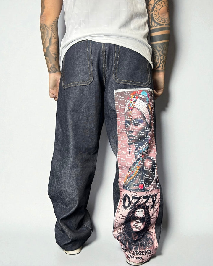 Reworked Evisu – Side Patch Monogram Rock Maxi Baggy