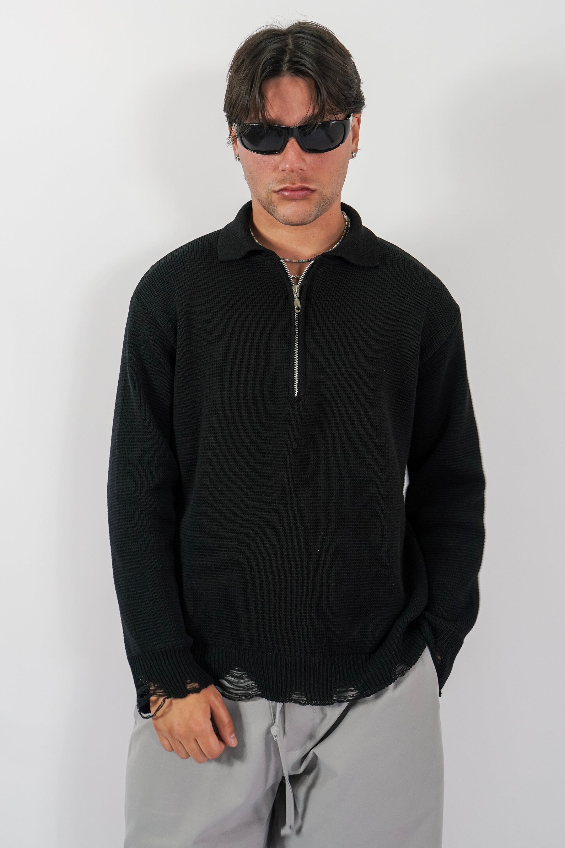 Half Rei Con zip In filo