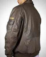 Giubbotto Vintage in Vera Pelle Marrone “Classic Pilot” — Aviation Style Anni ’80/’90