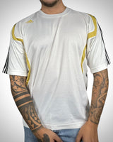 Maglia Adidas vintage bianca dettagli oro 2000s