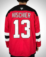 Maglia NHL Fanatics New Jersey Devils Nico Hischier #13 Rossa