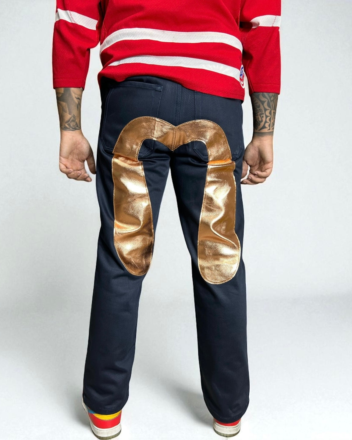 Evisu Reworked Navy Gold Gabbiano