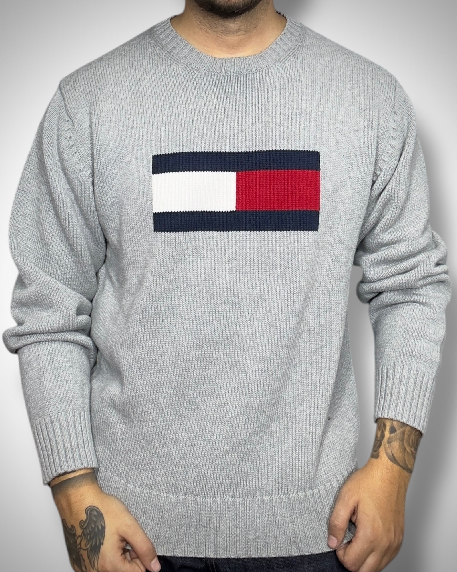Tommy Hilfiger Vintage Knit Sweater Grigio