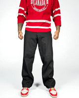 Jeans Reworked Evisu Black Denim Baggy con Gabbiano Gold Laminato