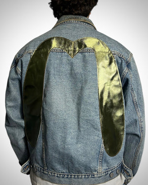 Giacca Evisu Reworked “Green Metallic – Destroyed Effect”