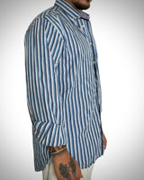Camicia Tommy Hilfiger a Righe Blu, Bianche e Azzurre
