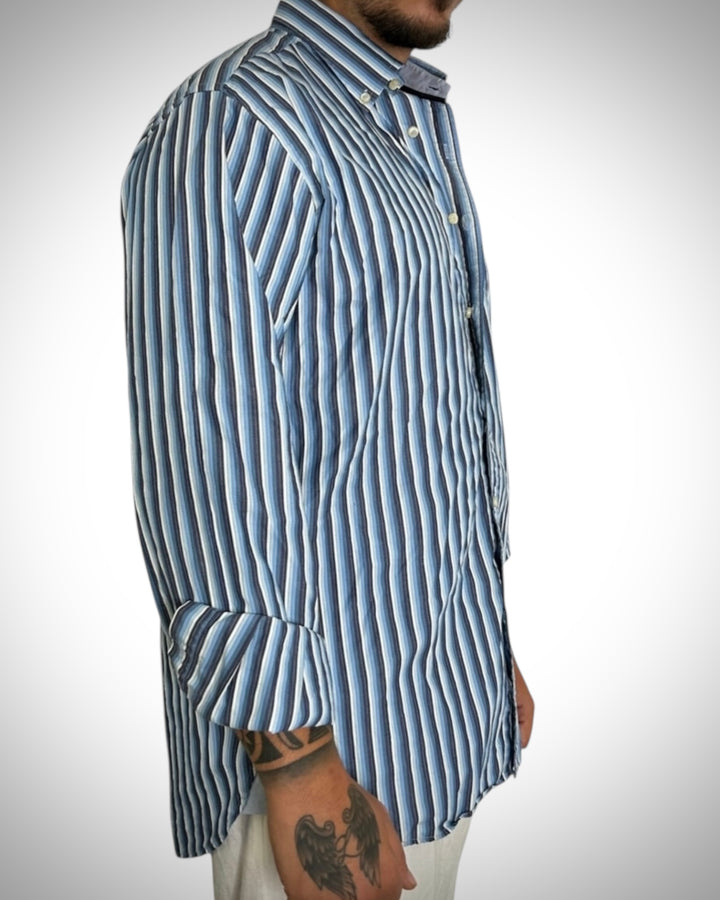 Camicia Tommy Hilfiger a Righe Blu, Bianche e Azzurre