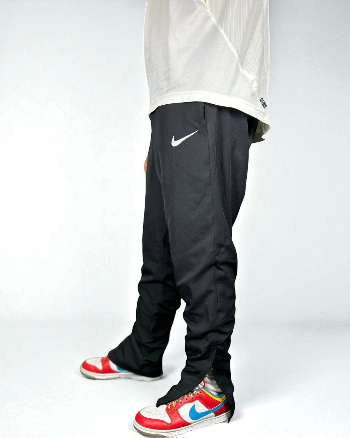 Vintage Nike Track Pants Black 2000s — Minimal Swoosh