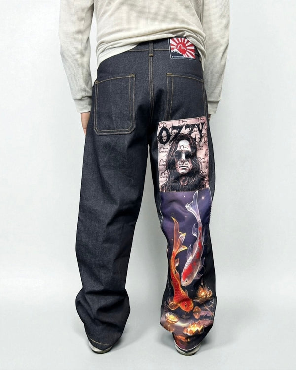 Evisu Reworked – Limited Art Patch “Rock Portrait Koi Lanterns”