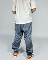 Vintage Adidas Track Pants Grey Blue 2000s — Orange Logo Edition