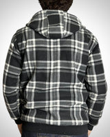 Vintage Check Hoodie Pile Jacket