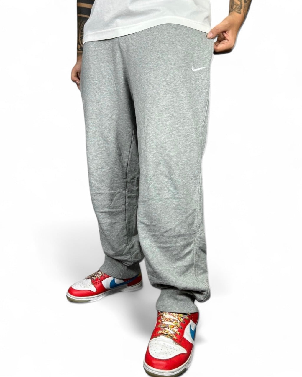 Vintage Nike Sweatpants Grey 2000s — Minimal Swoosh