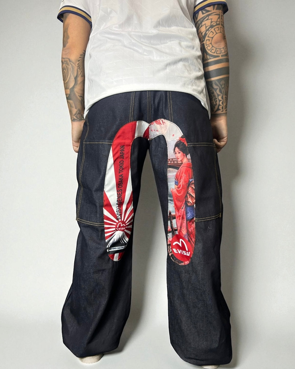 Reworked Evisu – Maxi Baggy Fuji Red Geisha