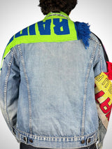 Vintage Denim Jacket Reworked “Bayern Clash”