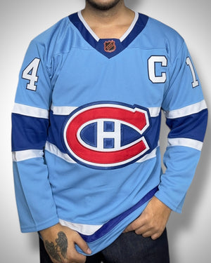 Maglia Vintage NHL Montreal Canadiens Suzuki #14 Azzurra