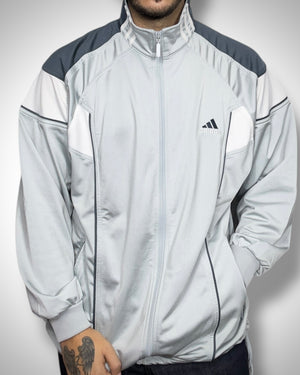 Adidas Vintage Track Jacket Bianco Grigio