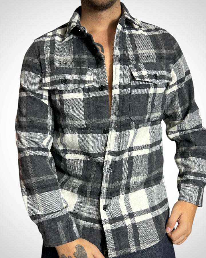 Vintage Check Shirt Black White