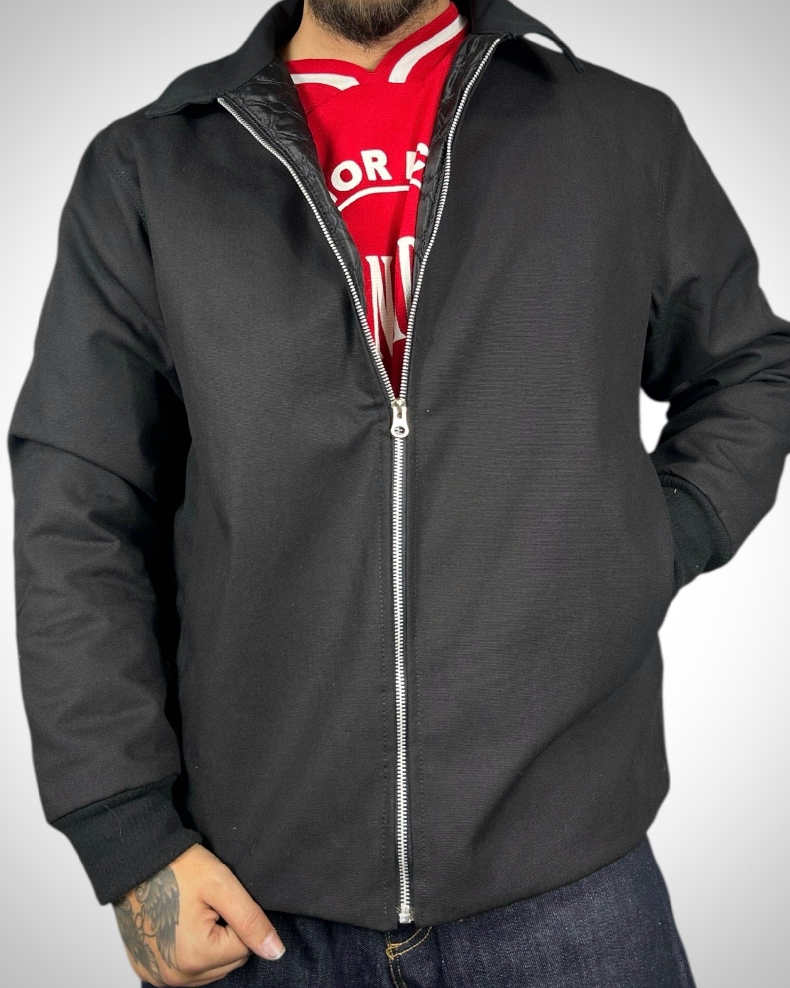 Dickies Eisenhower Jacket Reworked Black Quilted