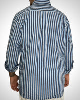 Camicia Vintage Tommy Hilfiger – Righe Bianche, Blu e Celeste (80’s Ply Fabric)