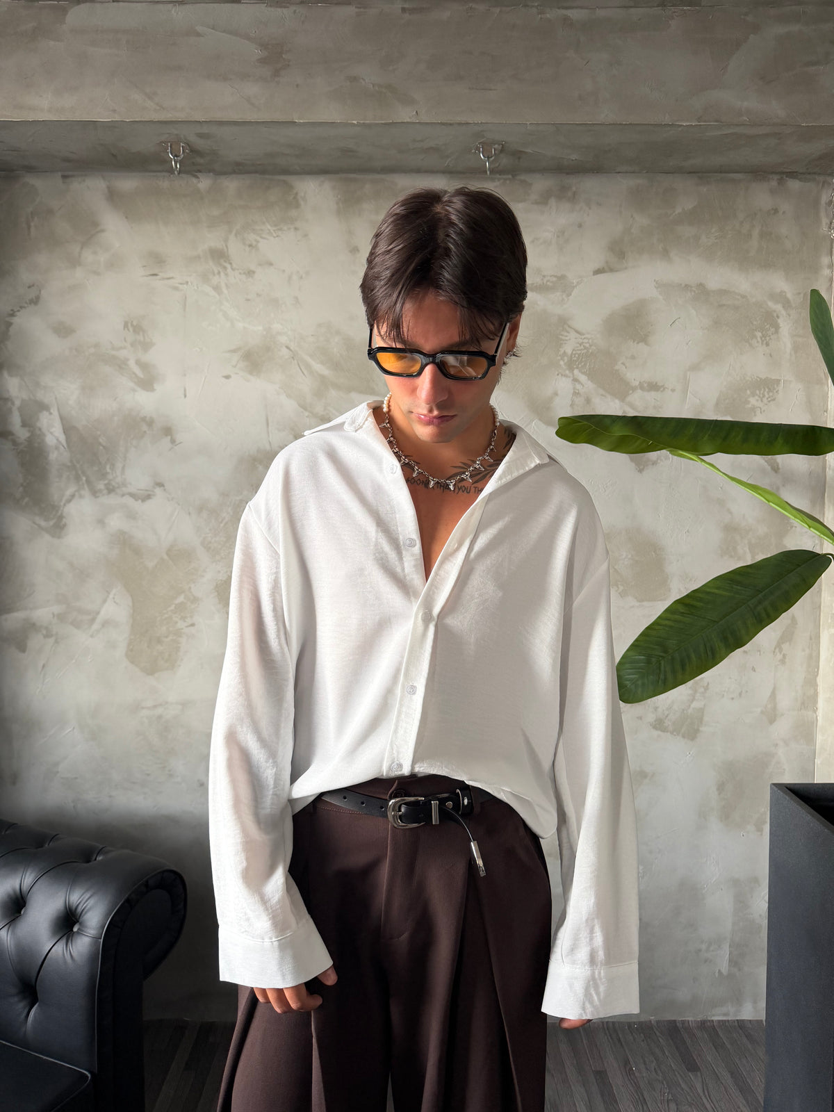 Camicia Clay Crop White