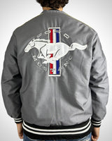 Giacca Ford Mustang “The Legend Lives” vintage grigia