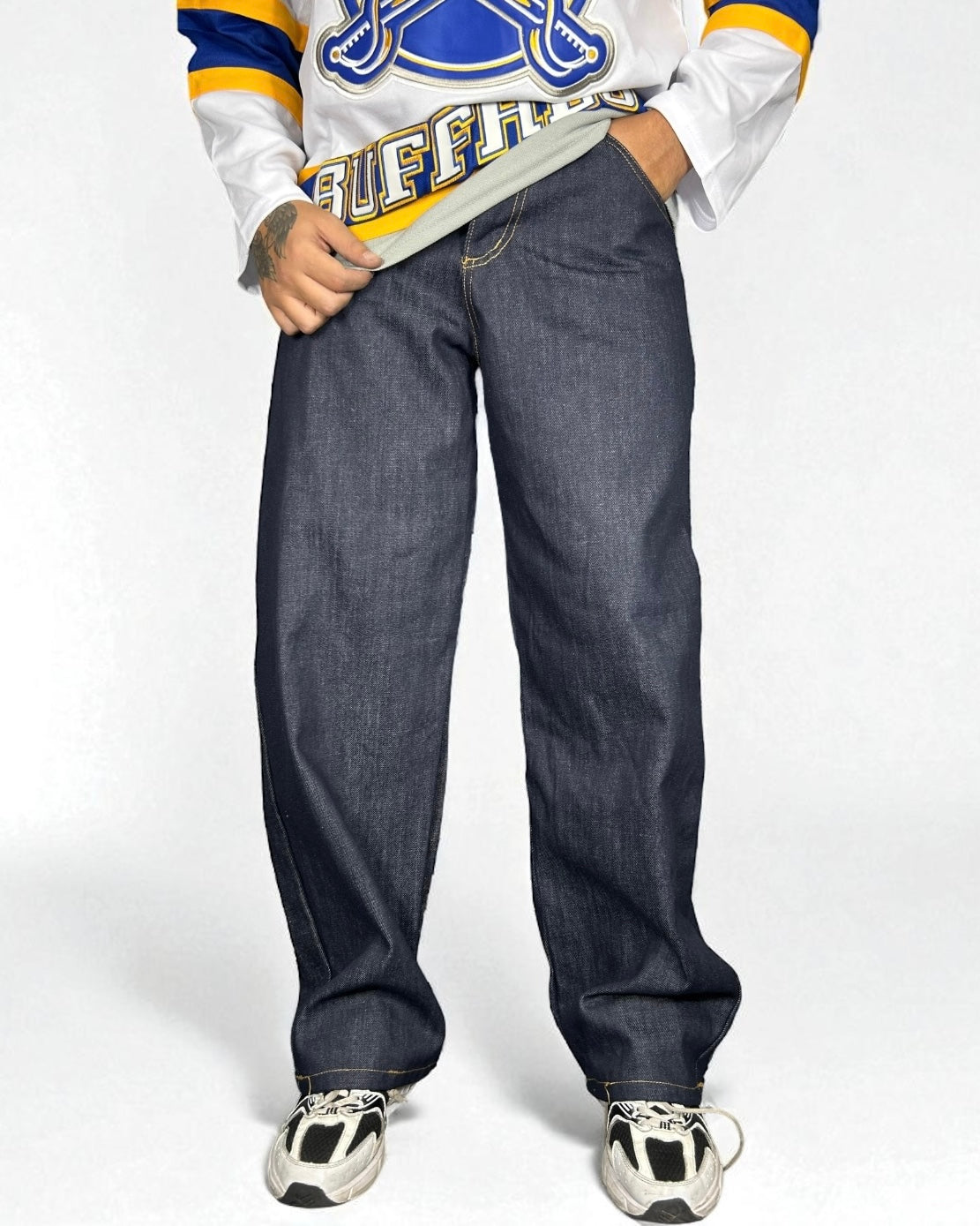 Jeans Reworked con Patch Japan Art