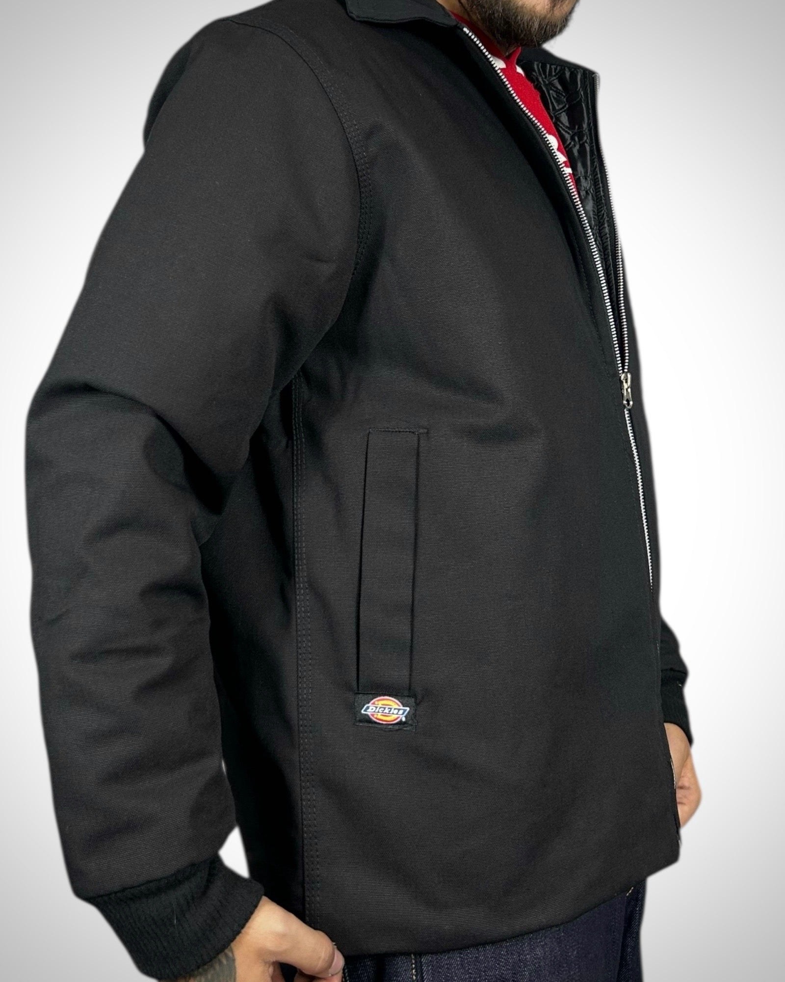 Dickies Eisenhower Jacket Reworked Black Quilted