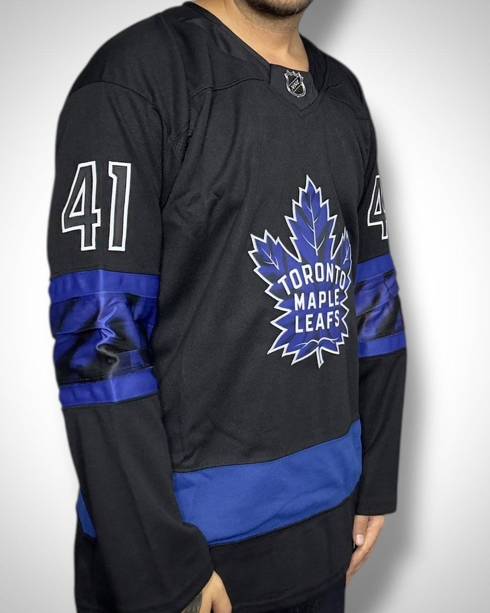 Maglia NHL Toronto Maple Leafs Stolarz #41 Black Edition