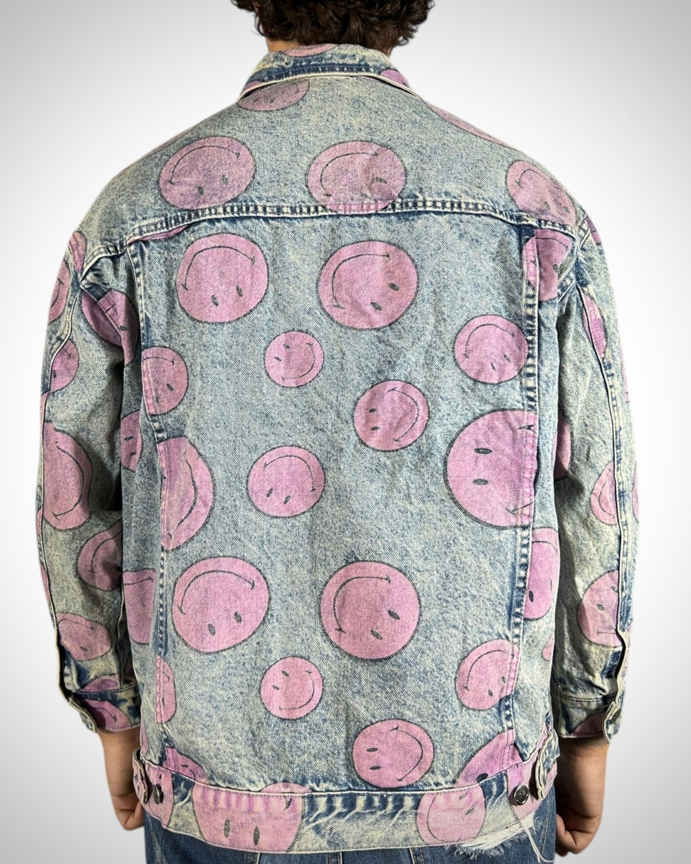 Giacca denim Bershka stampa Smiley