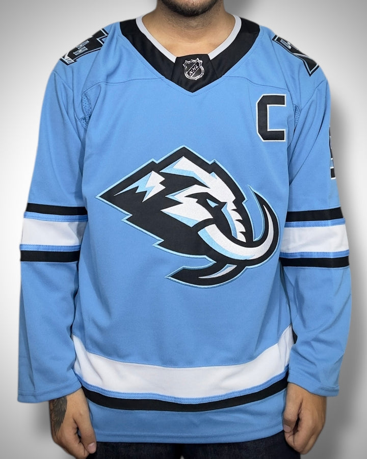 Maglia NHL Utah Mammoth Keller #9 Ice Blue Edition