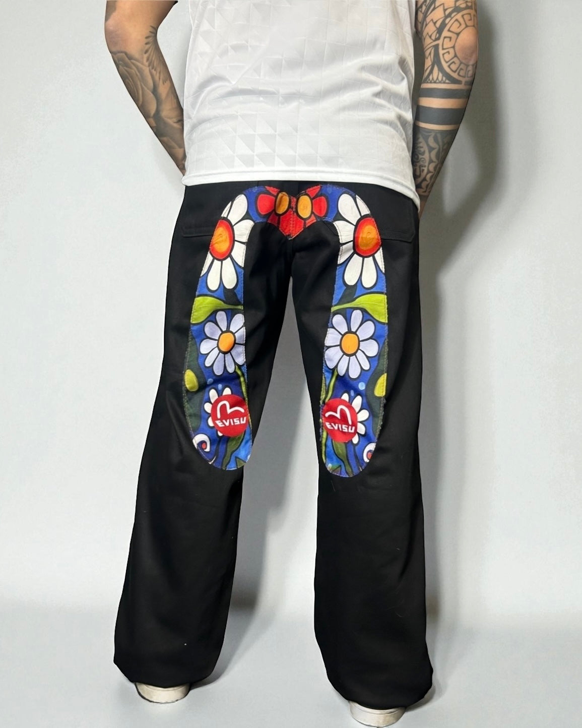 Reworked Evisu – Floral Daisy Graphic