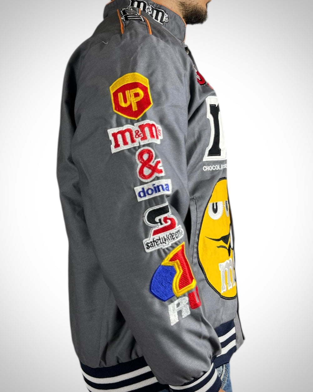 Giacca NASCAR M&M’s Racing vintage grigia