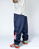 Vintage Adidas Track Pants Navy 90s — Red Stripes Edition
