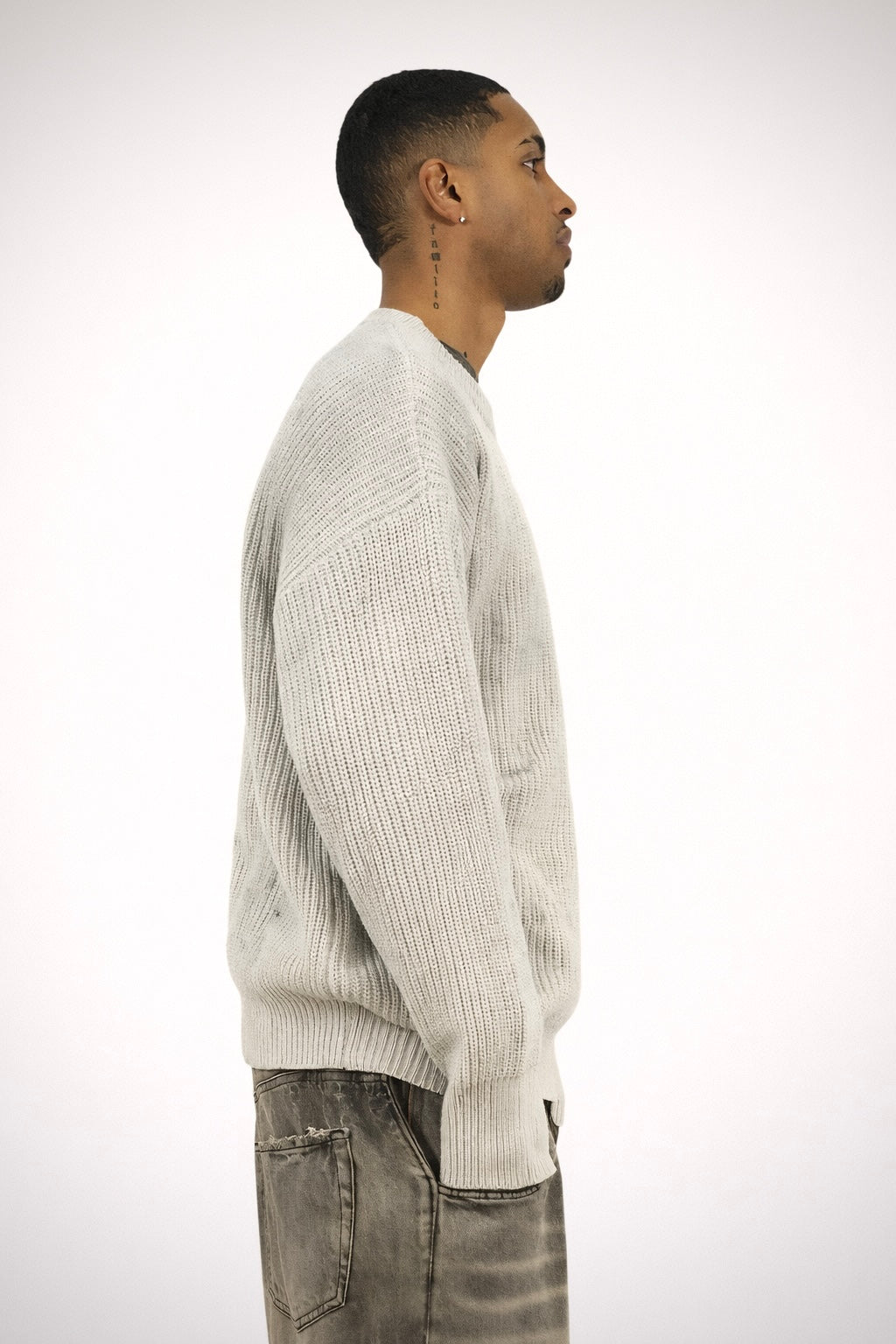 Distressed Knit Sweater