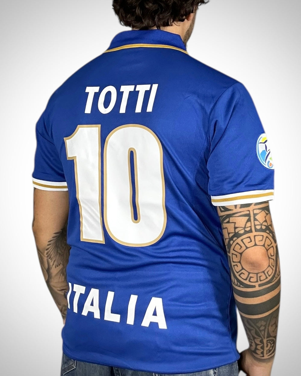 Maglia Italia Nike Francesco Totti #10 Blu Home Retro