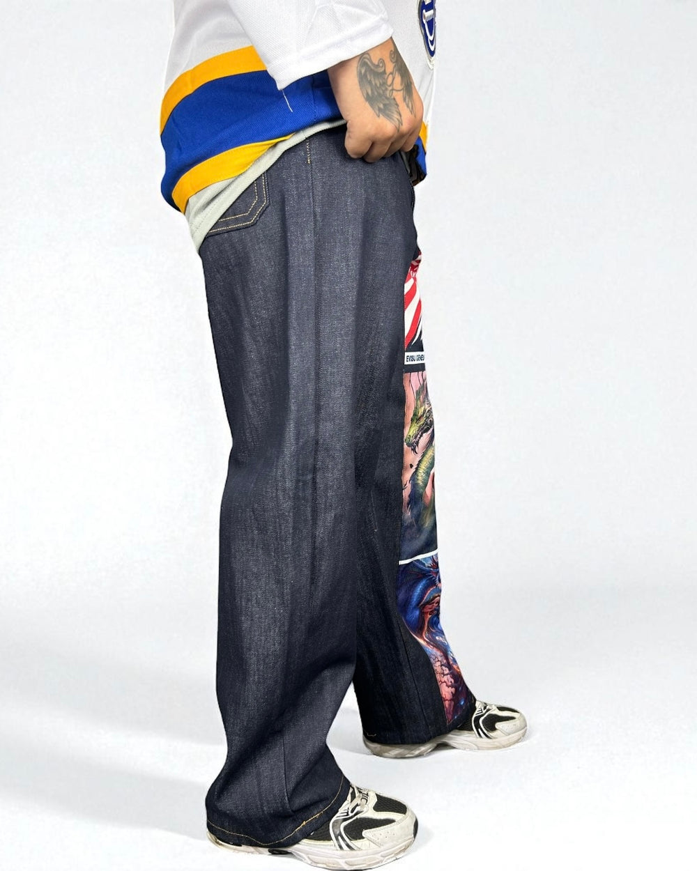 Evisu Reworked Jeans – Patch Dragon & Geisha