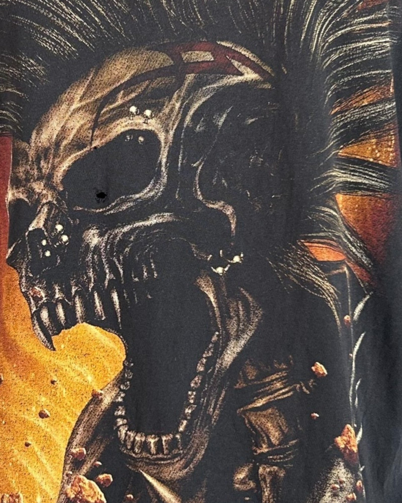 T-Shirt Rock Eagle Skull Biker Flame