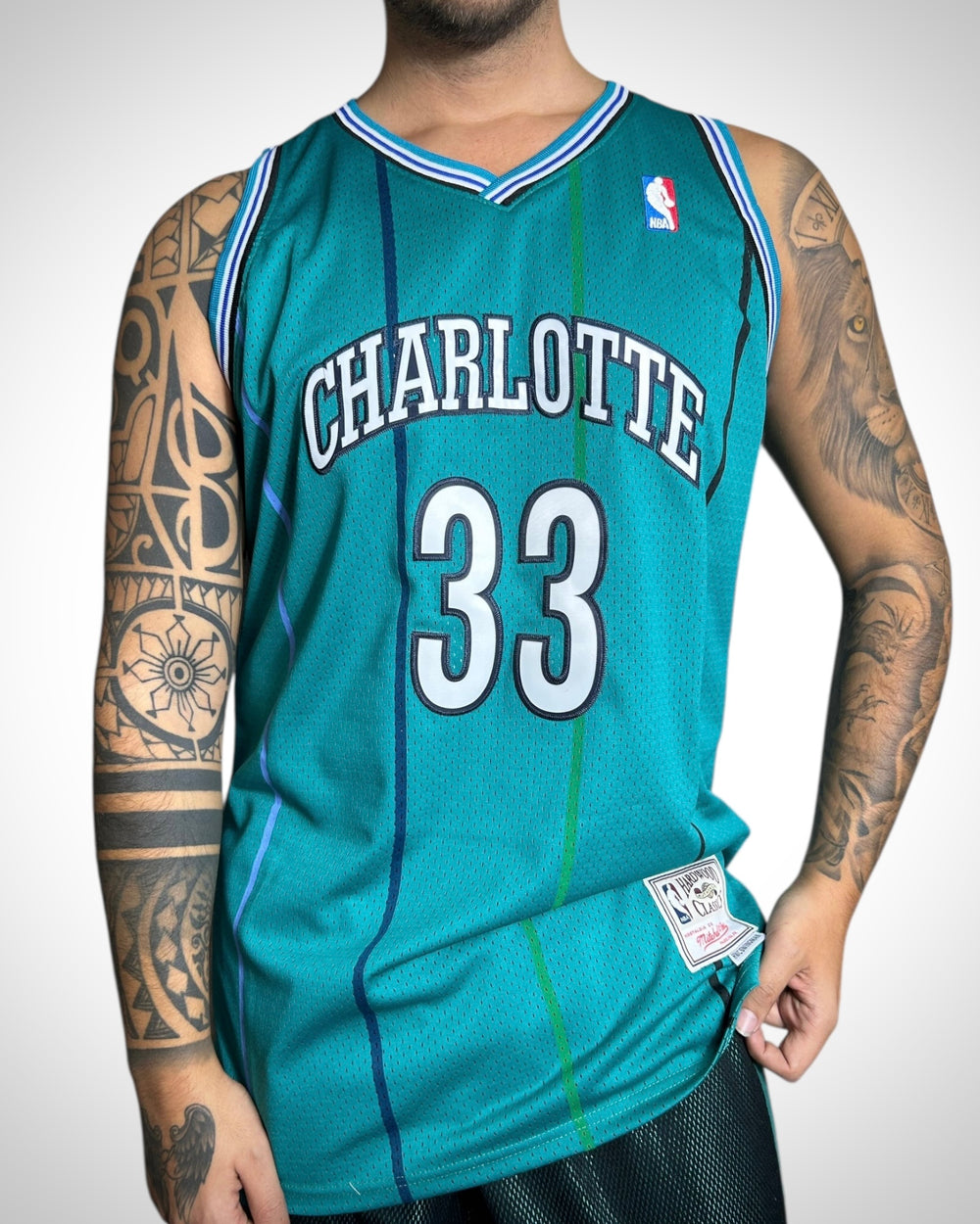 Canotta NBA Charlotte Hornets #33 Alonzo Mourning Vintage 90s Hardwood Classics