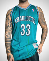 Canotta NBA Charlotte Hornets #33 Alonzo Mourning Vintage 90s Hardwood Classics