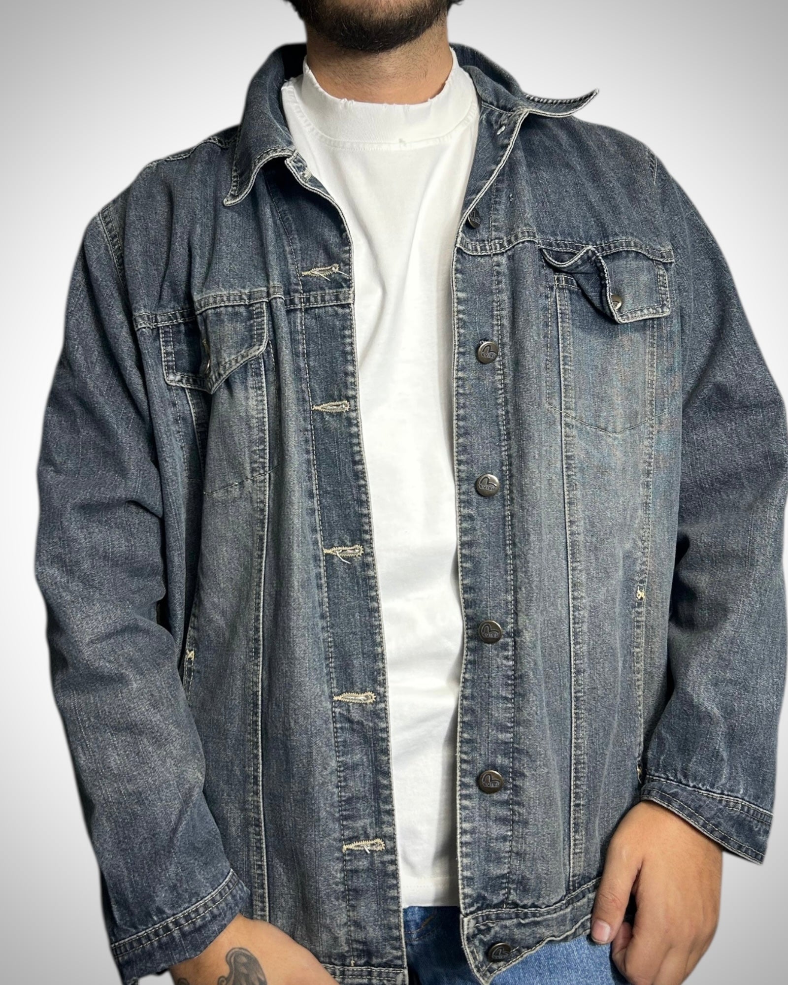 Giacca Evisu Reworked “Red Metallic Destroyed Effect”