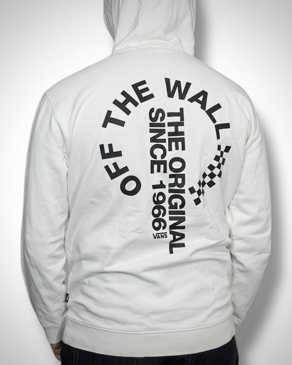 Felpa Vintage Vans Hoodie Bianca – Off The Wall Classic Edition
