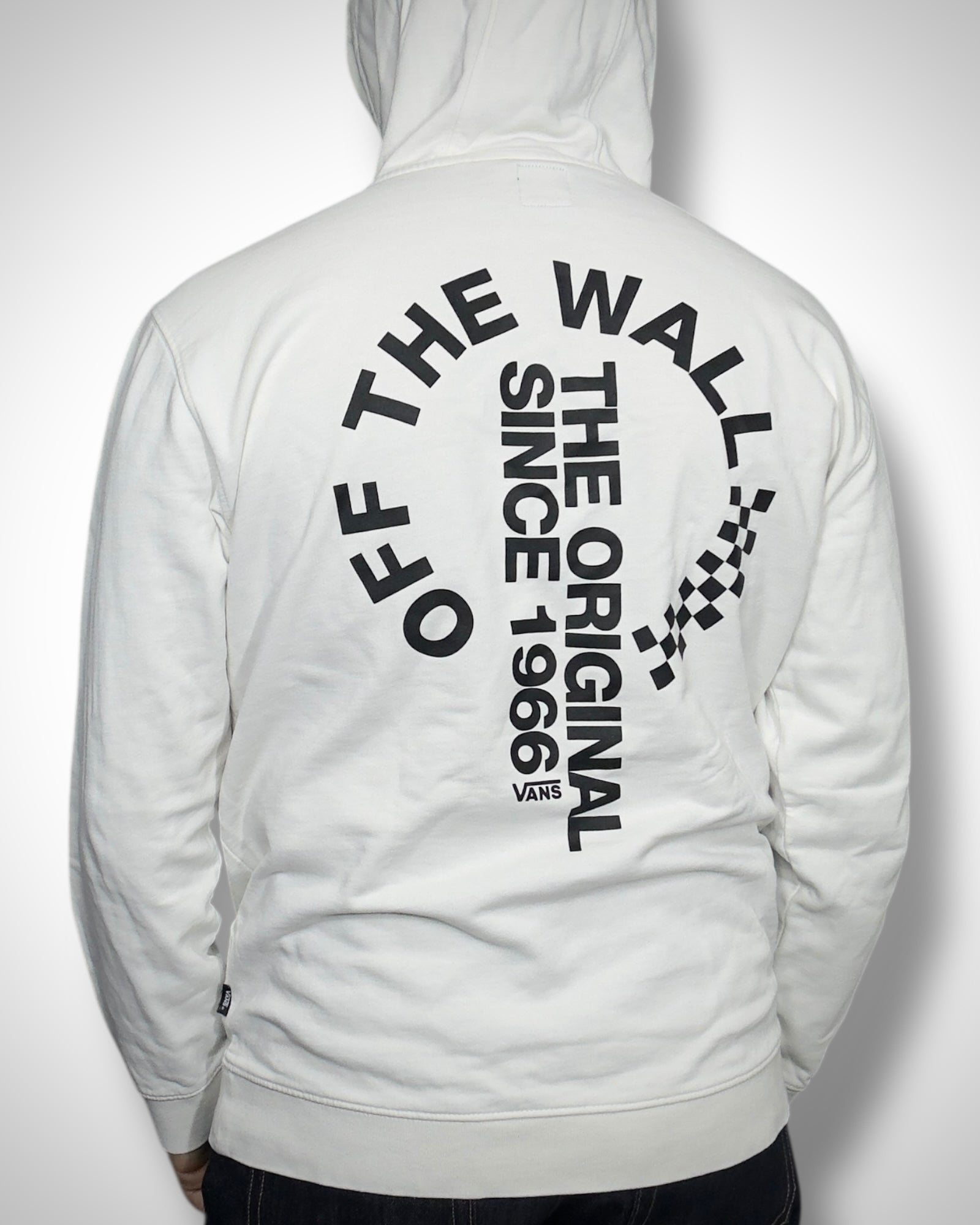 Felpa Vintage Vans Hoodie Bianca – Off The Wall Classic Edition