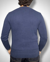 Maglione Vintage Tommy Hilfiger Navy – Bold Red Logo Knit