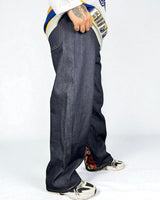 Jeans Reworked con Patch Japan Art