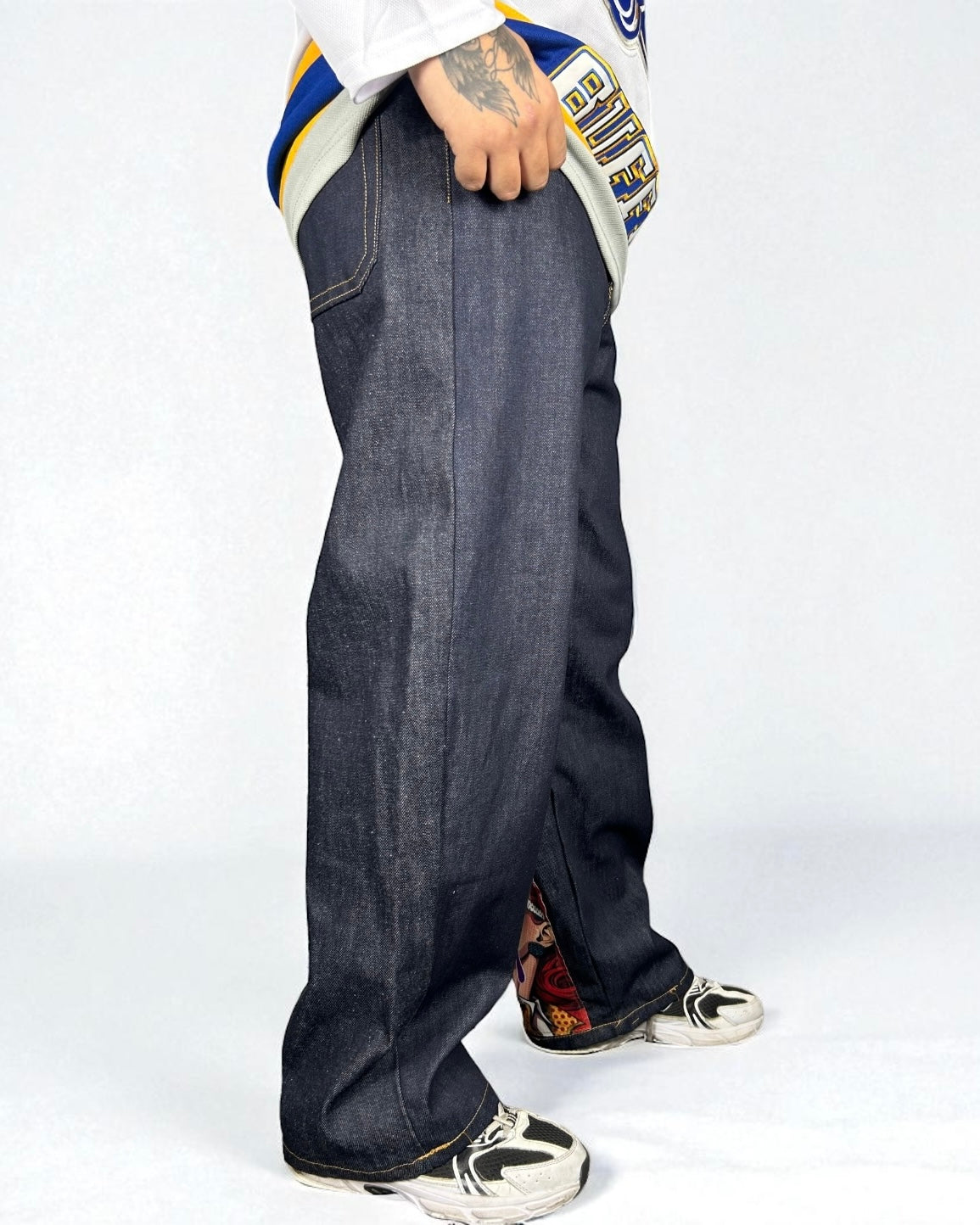 Jeans Reworked con Patch Japan Art